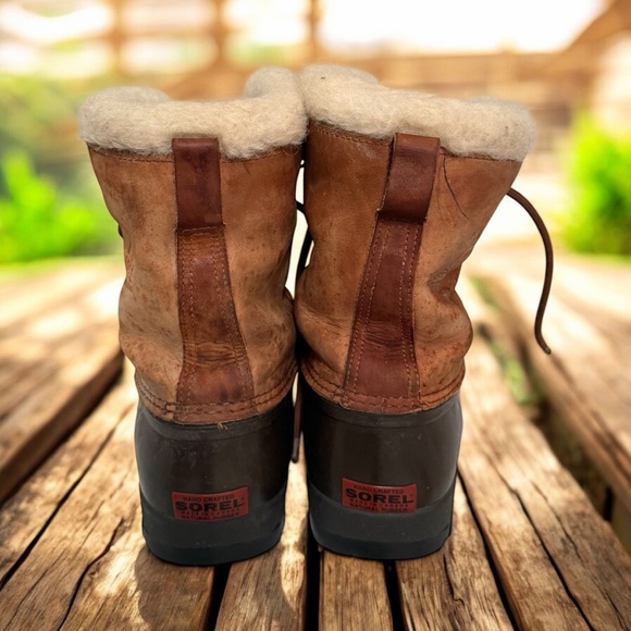 Vintage Kaufman SOREL Alpine Boots - Made in Canada - Women\'s Size 11 - Tan/Navy main image 5
